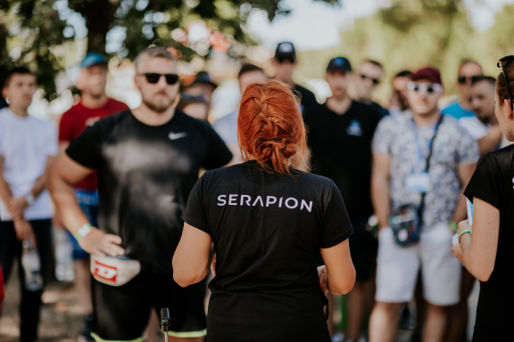 SERAPION team members at a team building event